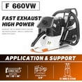 thumbnail image 2 of 25 Inch Gas Chainsaw 92cc Chainsaw 2-Cycle Gasoline Power Chain Saws 5.2KW 6.4HP All Parts Compatible with MS660 G660 (With 25" Alloy Bar & Chain), 2 of 12