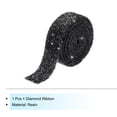 thumbnail image 3 of Unique Bargains 1 Roll 3 Yards Self Adhesive Crystal Rhinestone Diamond Ribbon for Crafts Project Black, 3 of 5