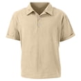 thumbnail image 7 of Qzwdhjm Mens Linen Henley Shirts for Lounge Vacation Short Sleeve Button Up Shirt Casual Big and Tall Top Summer Beach Travel Tshirts, 7 of 7