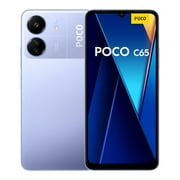 Poco C65 4G LTE GSM (256GB + 8GB) 50MP Triple Camera 6.74" Octa Core (Tmobile Mint Tello Global) Global Unlocked (Purple Global ROM)