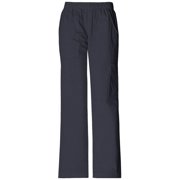 Angle View: Cherokee Workwear Core Stretch Scrubs Pant for Women Mid Rise Pull-On Cargo 4005T, XL Tall, Pewter
