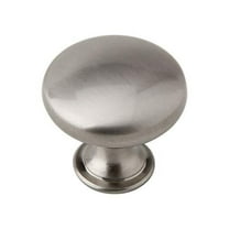 6 Pack - Silverline Cabinet Round Knob Pulls for Kitchen Bathroom Drawer Closet Door Cupboard 30mm Brushed Satin Nickel