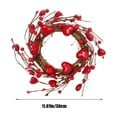 thumbnail image 3 of JVBTVB Valentine'S Day Wreath For Front Door, 11. 8 Inch Red Heart Shaped Berry Wreath, Artificial Valentine Decor For Indoor Outdoor Wall Window Mantel Hanging, Romantic Holiday Decoration, 3 of 6