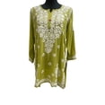 thumbnail image 2 of Talahi Indian Hand Embroidered Chikankari Cotton Kurti for Women, 2 of 11
