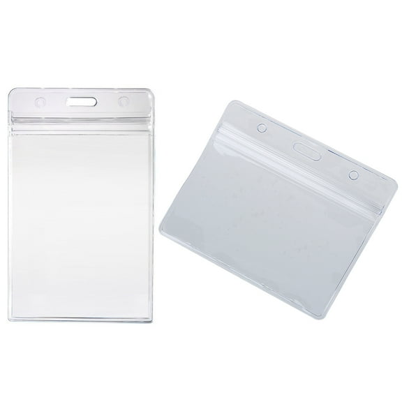 SagaSave PVC ID Card Badge Holders for Credit Cards Driver’s Licenses Passes Office School Use PVC Transparent Waterproof