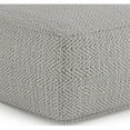 thumbnail image 3 of Trent Home Boho Square Pouf in Patterned Gray Melange Cotton, 3 of 7