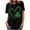 Black, variant on Patlollav Women Tees Under $10,Women's St. Patrick'S Day T-Shirt Shamrock Heart Print Round Neck Short Sleeve Casual Tops
