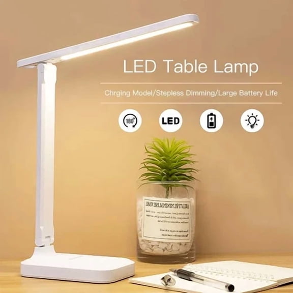 Dimmable Led Desk Light Touch Sensor Table Bedside Reading Lamp Usb Rechargeable