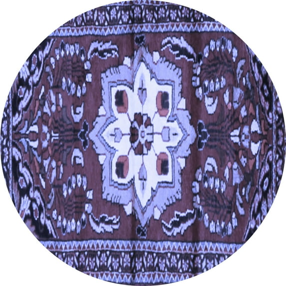 Ahgly Company Indoor Round Persian Blue Traditional Area Rugs, 6' Round