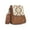 Brown and white, variant on TAZAG Fashion Retro Bohemian Women's Crossbody Bag Lightweight Portable Mobile Phone Bag Shoulder Bag Suitable Gift Gift