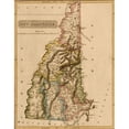 thumbnail image 2 of Vintage Maps 12x14 Black Modern Framed Museum Art Print Titled - New Hampshire 1817, 2 of 4