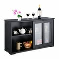 thumbnail image 1 of Costway Storage Cabinet Sideboard Buffet Cupboard Glass Sliding Door Pantry Kitchen, 1 of 10