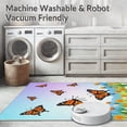 thumbnail image 5 of ODIKA 4'x6' Machine Washable Non-Slip Area Rug, Enchanted Meadow Blossom Artistic High Traffic Rug, Orange, 663398, 5 of 5