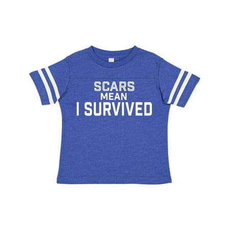 

Inktastic Scars Mean I Survived-Burn and Accident Survivor Gift Toddler Boy or Toddler Girl T-Shirt