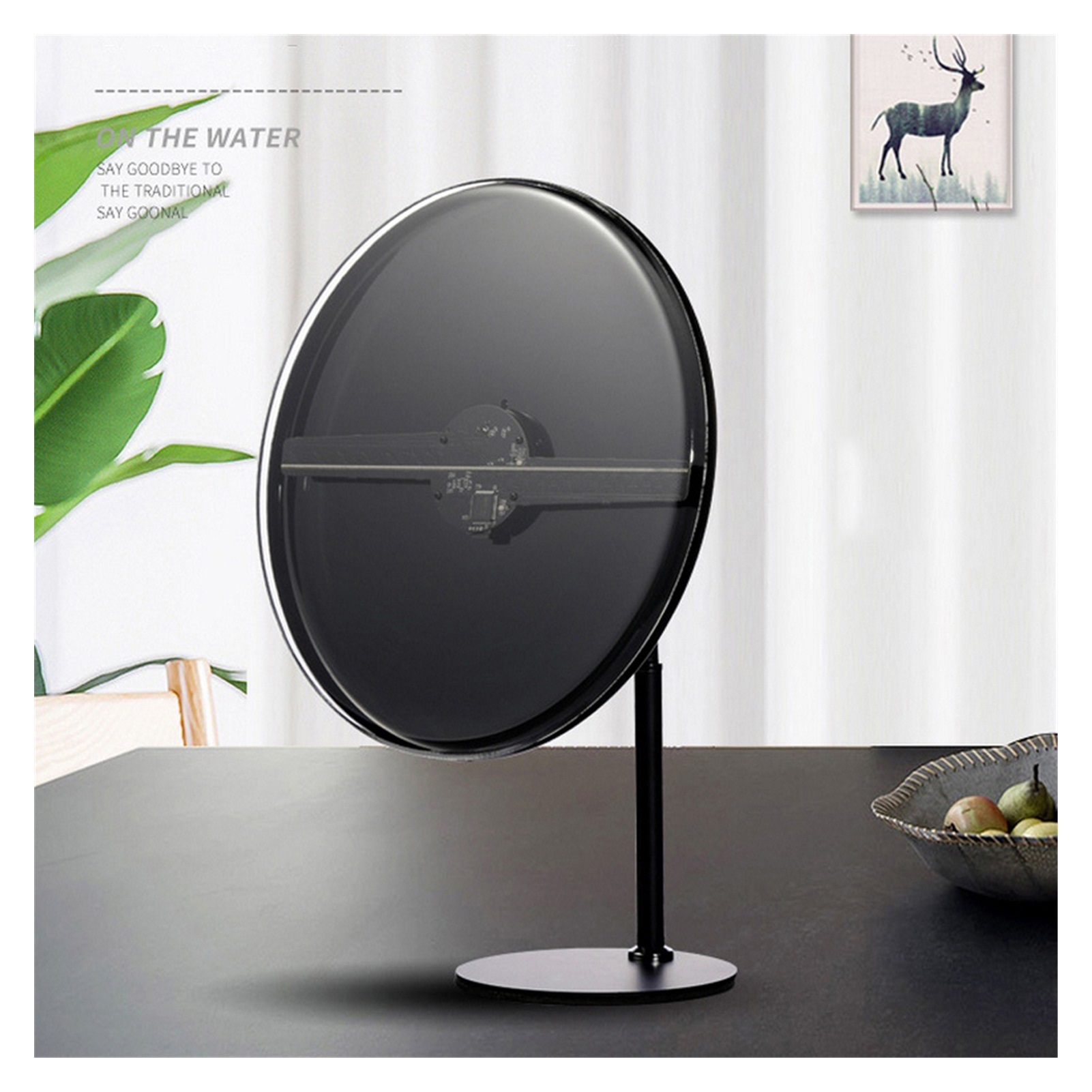 3D Hologram, 30cm Wifi 3D Hologram Advertising Fan 256 LED Desktop Holographic Projector Lamp Customized Photos Videos Hologram Imaging Light Ideal Advertising Tool