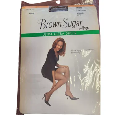 Brown Sugar Leggs Queen Size Ultra Ultra Sheer Medium / Coffee Sandalfoot Panties