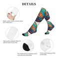 thumbnail image 5 of Lsque Sea Turtle in Coral Pattern Sport Compression Socks for Men & Women 15-20 mmHg Knee High Nurse Pregnant Running Medical and Travel Athletic, 5 of 6