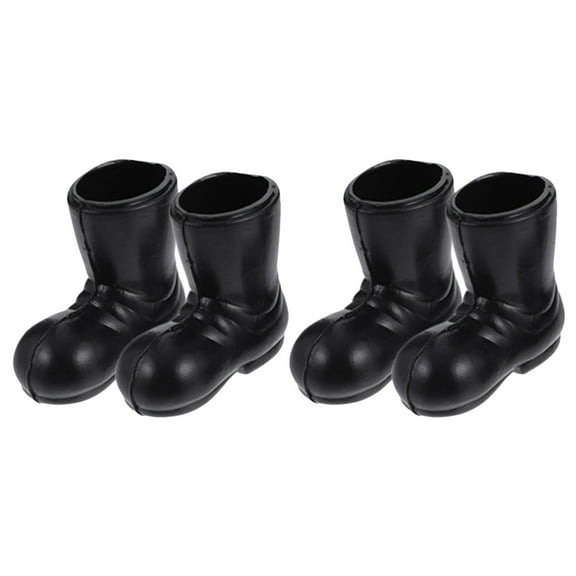 OUNONA 2 Pairs Mini Santa Boots for Christmas Dollhouse Accessories, Santa Claus Shoes for Holiday Decoration