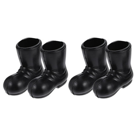 

HEMOTON 2 Pairs of Mini Santa Boots Christmas Santa Claus Shoes Doll House Accessories