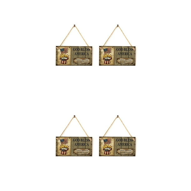 Inteprter 2 piezas colgante de 4 de julio día de la independencia americana placa signos de garaje para hombres decoración del hogar pared JM01408 2piezas Inteprter CBP192029