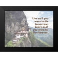 thumbnail image 2 of ArtsyQuotes 24x19 Black Modern Framed Museum Art Print Titled - Mahatma Gandhi Quote: Live Forever, 2 of 5