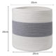 thumbnail image 3 of Cesta tejida de cuerda de algodón, cesto para ropa, contenedores de almacenamiento decorativos, organizador para 20 centímetros, 3 of 7