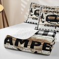 thumbnail image 4 of Catabedysis Vintage Camping Twin Quilt Set,Sweet Camper Print Twin Coverlet Set For Boys,Multicolor,3-Piece, 4 of 7