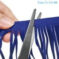 thumbnail image 4 of Uxcell 1 Yard 4 Inch PU Leather Fringe Trim DIY Tassel Fringe for Sewing, Navy Blue, 4 of 6