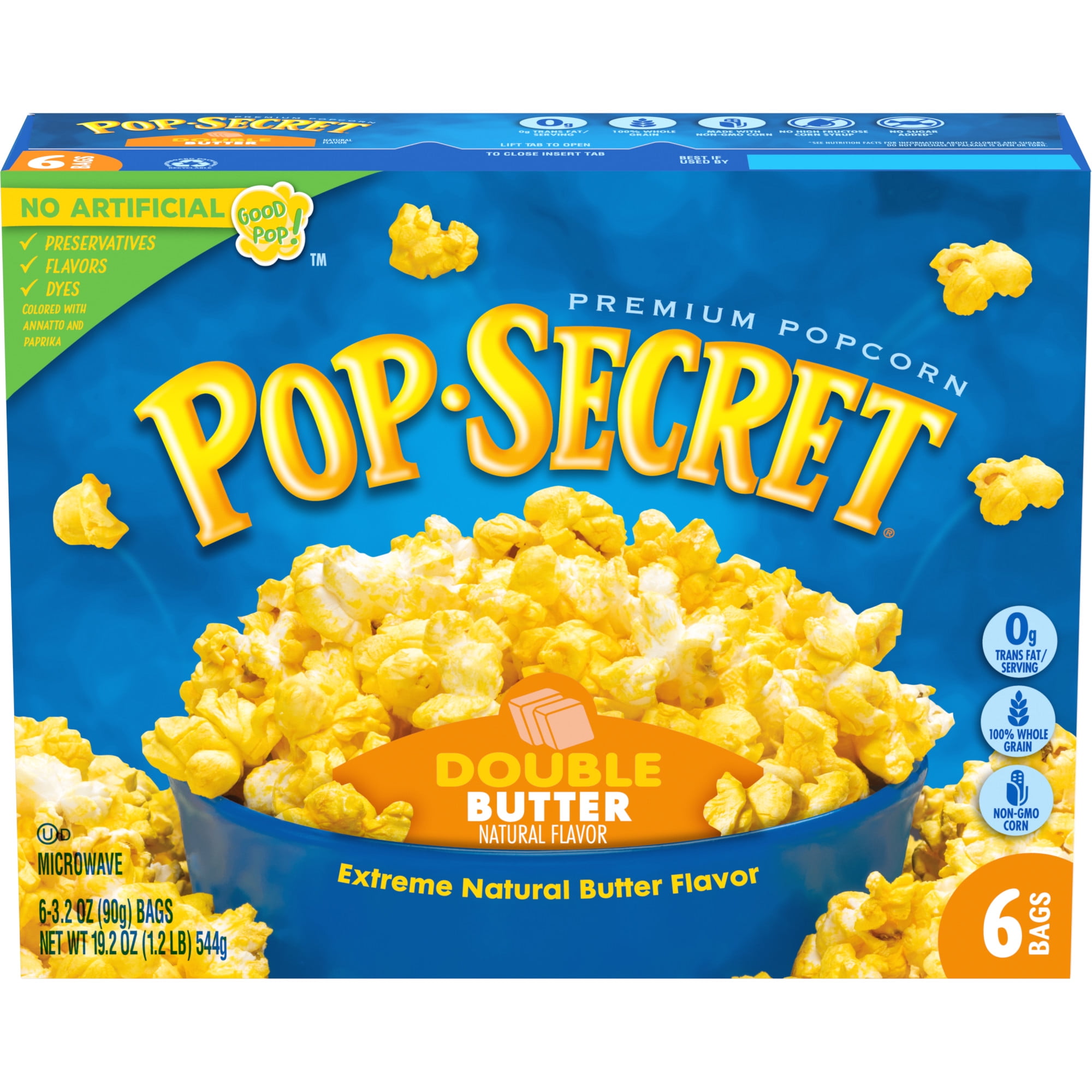 Pop Secret Popcorn Double Butter Microwave Popcorn 3 2 Oz Sharing 