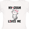 thumbnail image 4 of Inktastic My Gram Loves Me Girls Cat Girls Long Sleeve Baby Bodysuit, 4 of 5