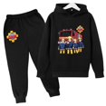 thumbnail image 4 of Conjunto de primavera y otoño para niños, sudadera con capucha de Sam el bombero, ropa deportiva informal con estampado de anime, traje de pantalón para niños y niñas de 2 a 14 años, 4 of 5