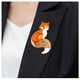 thumbnail image 5 of Broche de zorro esmaltado Zulema Alfileres de broche, 5 of 8