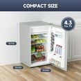 thumbnail image 2 of KATIDAP 4.3 Cu. Ft Mini Fridge With Freezer, Single Door Mini Fridge, 7 Settings Adjustable Thermostat, Mini Refrigerator for Bedroom,Rv, Office, Dorm, Gray, 2 of 7