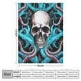 thumbnail image 4 of HENGT Skull Octopus Cool Blanket, Soft Blankets Flannel Bed Throw Cozy Lightweight Plush Gifts for Women Men Boys Girls Sofa Couch Bedroom Living Rooms Warm All Season, Home Decor, 4 of 6
