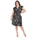 thumbnail image 1 of Vestido Estampado Flores Roman Fashion Tallas Extras 8867-13 Negro Flores Talla 40, 1 of 6