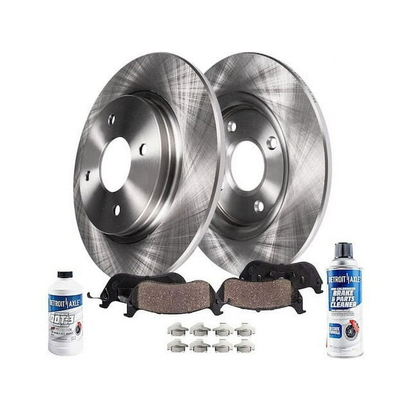 Rear Brake Pad and Rotor Kit - Compatible with 2006 - 2008 Hyundai Accent 2007