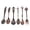Red bronze, variant on 6PCS Vintage Dessert Spoon and Fork Set, Gold Retro Carved Flatware for Cake, Coffee, Tea, Fruit, Ice Cream, Appetizers and Snacks