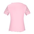 thumbnail image 4 of Giftesty Womens Summer Tops Fashion Women's Casual Fit Round Neck Printed Short Sleeve Top In Spring and Summer, 4 of 5