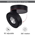 thumbnail image 3 of 12w Led Ceiling Spotlight,adjustable Ceiling Spotlight,10x10x6cm (black-3000k) [energy Class A+], 3 of 5