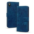 thumbnail image 5 of PU Leather Purse Cover for iPhone XS Max, Flower Embossed Flip Folio Wallet Case with Card Slots Card Holder Built-in Kickstand and Magnetic Clasp Protective Case for iPhone XS Max(6.5 inch),Blue, 5 of 8