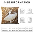 thumbnail image 5 of Creowell Ballet Dancer White Dress Flower Pillow Covers Printed on Both Sides - Indoor Outdoor Pillow Case for Home Decor - 1PC 12x12in, 5 of 5