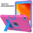 thumbnail image 3 of Dteck Case for iPad 9th Gen/8th Gen/7th Gen, iPad 10.2 Shockproof Kids Case 2021/2020/2019, Heavy Duty Hybrid Rugged 3 Layer Full Body Protection Case with Built-in Kickstand,Rose/Blue, 3 of 6