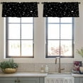 thumbnail image 4 of LALILO Kitchen Curtain Valance Marbled Blue With Golden Rod Pocket Window Curtain 52"x 18" Set of 2, 4 of 7