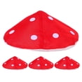 thumbnail image 1 of GOOHOCHY gorros rojos con forma de hongo y lunares blancos. Ideales para disfraz de cosplay infantil. Ligeros y cómodos. Diámetro interior: 18 cm., 1 of 8