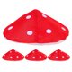 thumbnail image 1 of 4 gorros rojos con forma de hongo: accesorio de cosplay infantil para fiestas, festivales y eventos temáticos. Material cómodo, 18 cm de diámetro interior., 1 of 6