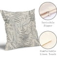 thumbnail image 3 of Gray Leaf Plant Pillow Covers 18X18 Inch Herbs Botanical Fern Vintage Leaves Floral Decorative Pillow Cases Set of 2 Cotton Linen Throw Pillows Farmhouse Home Decor For Sofa Couch Cushion Outdoor, 3 of 6
