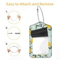 thumbnail image 2 of Square PU Leather 2 Pack Travel Tag - Bag Tag - Suitcase Tag with Privacy Cover and Stainless Steel Ring - Suitable for Travel, Backpack, and Handbag Oranges in Bloom, 2 of 7