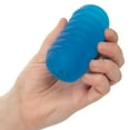 thumbnail image 2 of CalExotics Pop Sock Ribbed Silicone Stroker for Men, Blue, 2 of 8