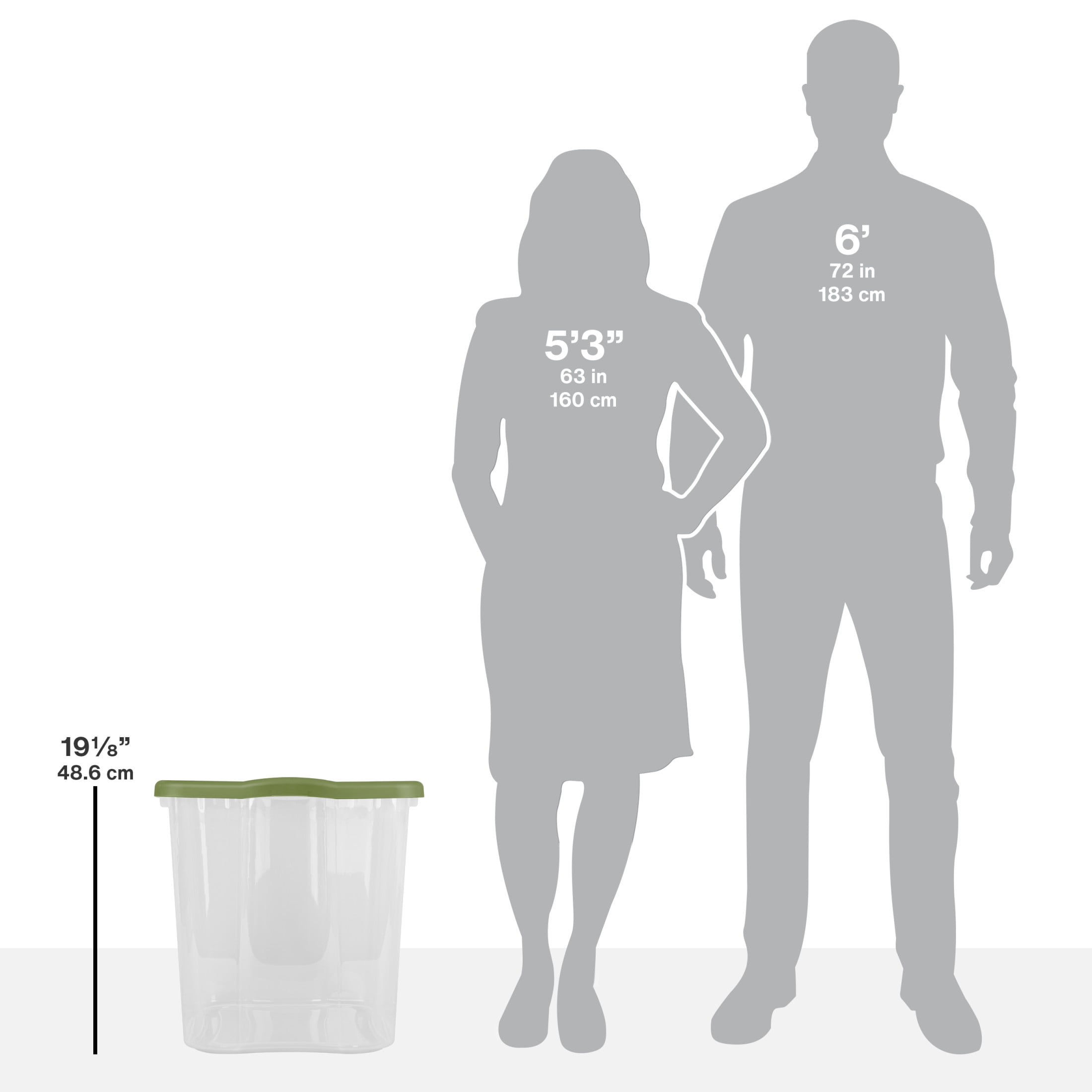 Sterilite EZ Carry 95 Quart Extra-Large Storage Bin, Clear Plastic Storage