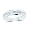 thumbnail image 2 of 10Kt White Gold 5/8Ctw Natural Diamond Nk Fashion Square Trio Set, Womens Size: 6 / Mens Size: 10, 2 of 3